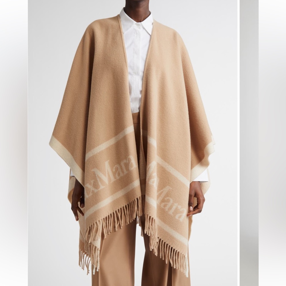 MaxMara Beige Wool Cape